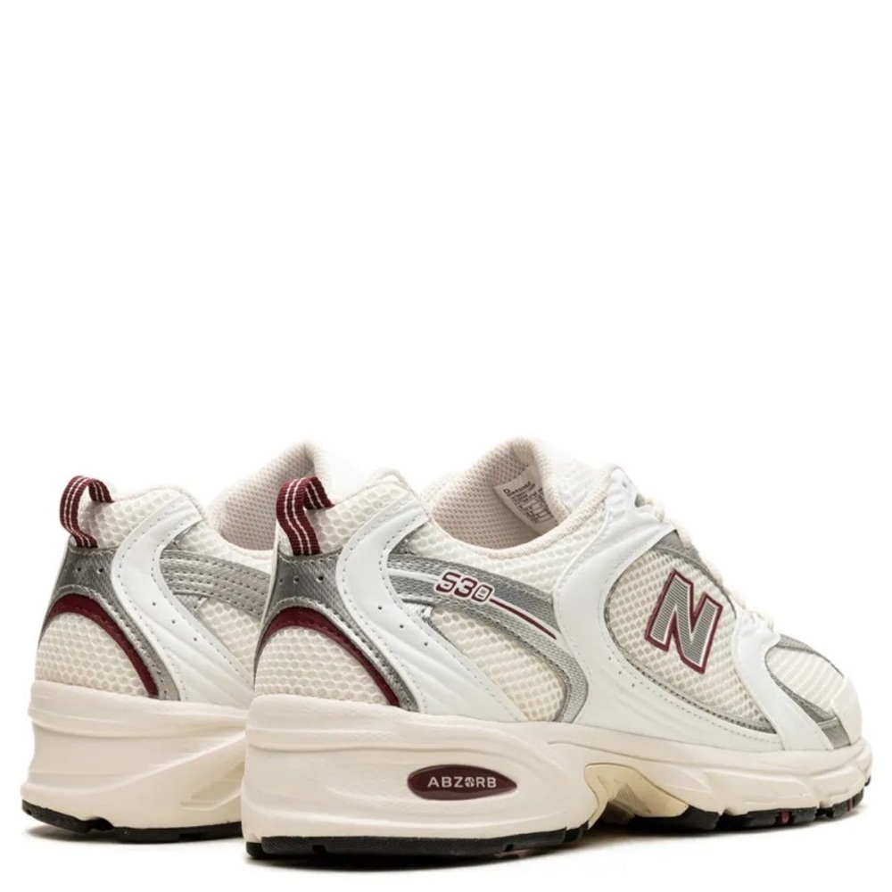 New Balance 530 Cream and Burgundy Running Shoes